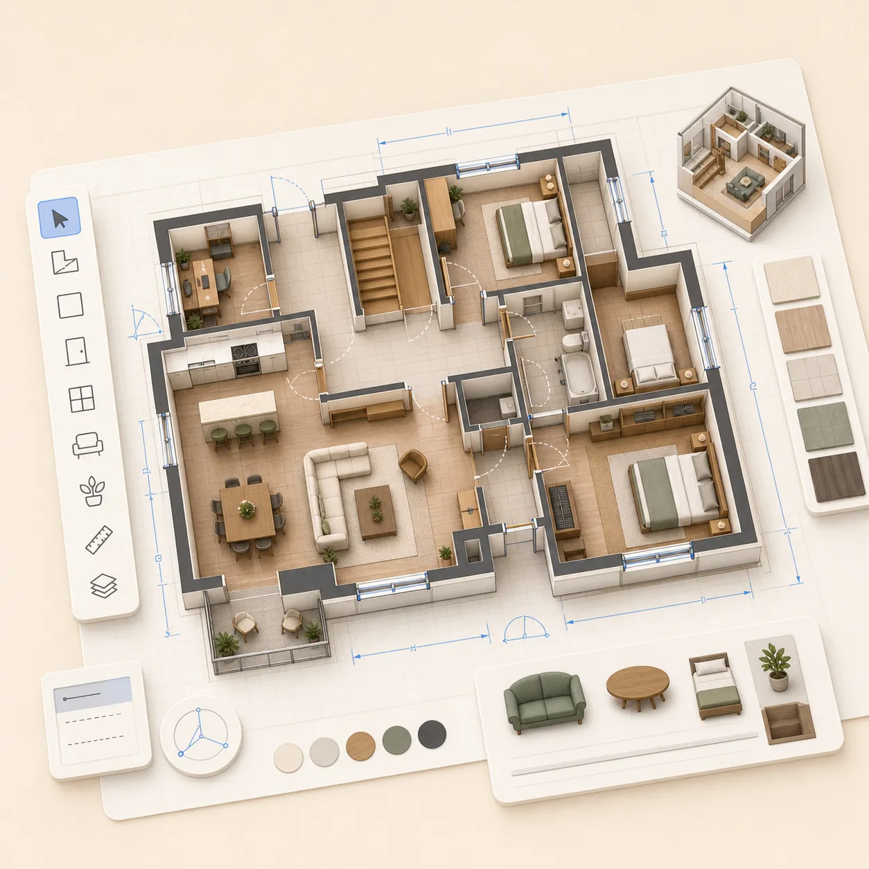 Apartment and house floor plan maker in gardmi