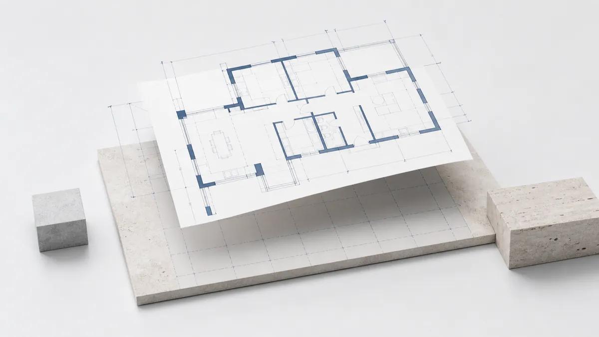 A RemPlanner floor plan imported into gardmi with walls, rooms and dimensions