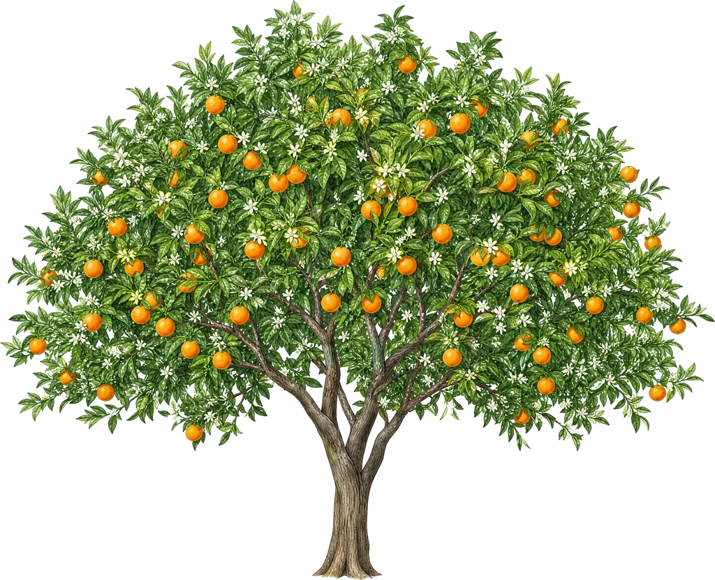 Apfelsine (Citrus sinensis)
