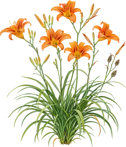 Lirio de día naranja (Hemerocallis fulva)