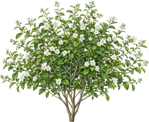 Jazmín árabe (Jasminum sambac)