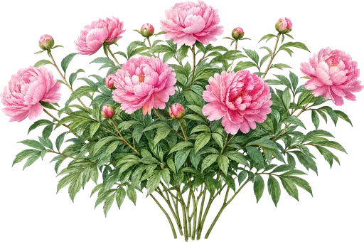 Peonía china (Paeonia lactiflora)